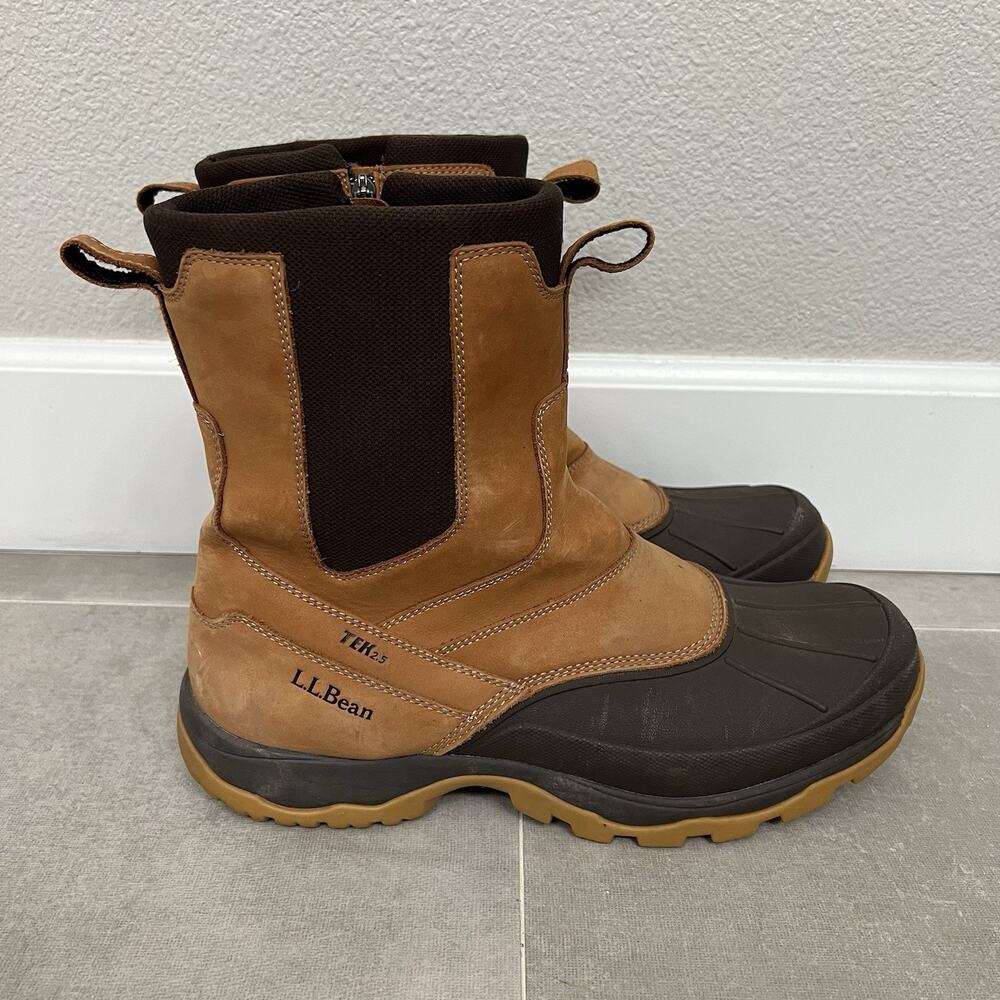LL Bean Stormchaser Mens Size 13 Tek 2.5 Primaloft Insulated Zip Up Boots Shoes
